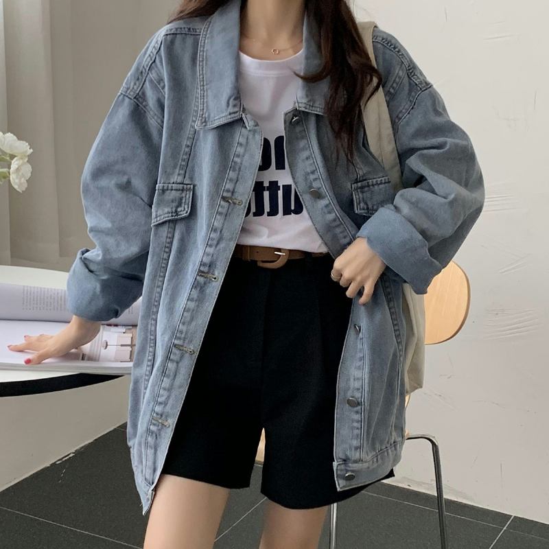 2023 Casual Denim Jackets Loose Fashion Topit