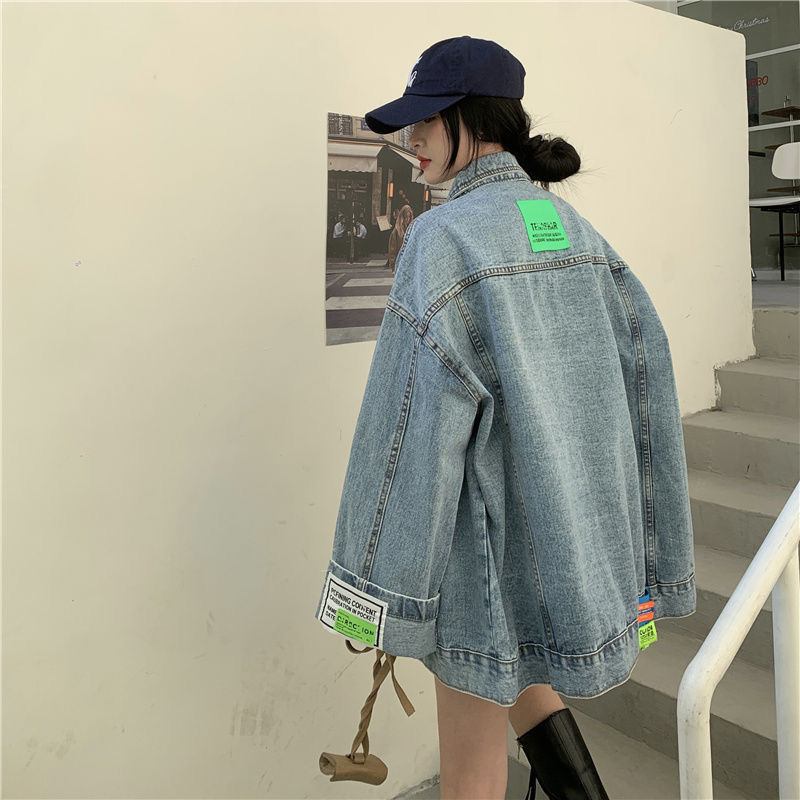 Naisten Farkkutakki Uusi Loose Chic Jacket Top