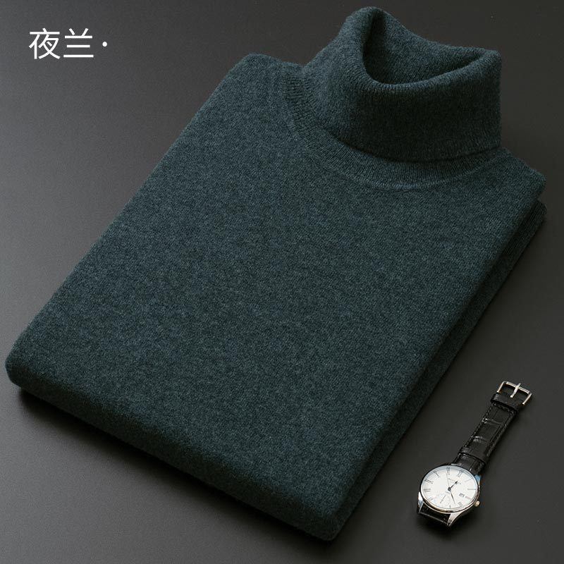 Miesten Turtleneck Neulepusero Thick Section Slim Fit