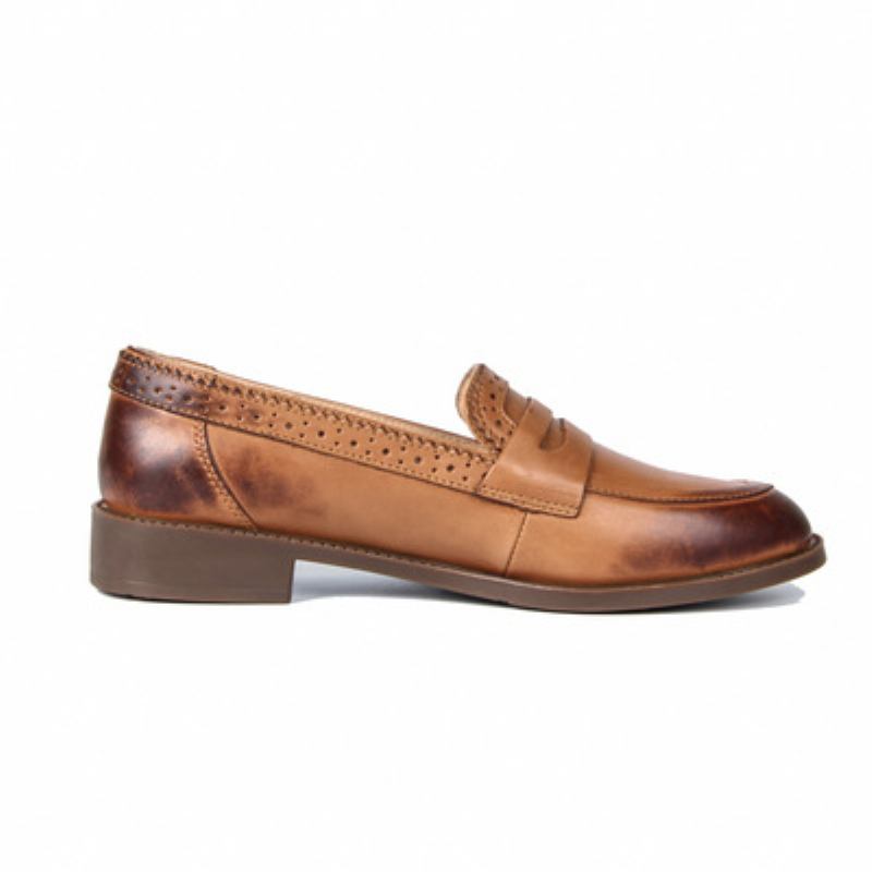 Brogue Kengät Veistetyt Litteät Oxford Retro Väri Kiillotetut Naisten Tasaiset Loafers