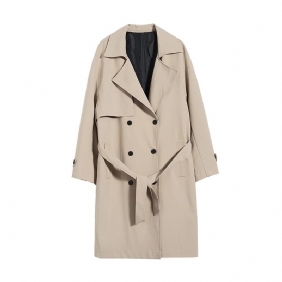 Miesten Takit Trend Mid Length Löysät Preppy Trench Coats