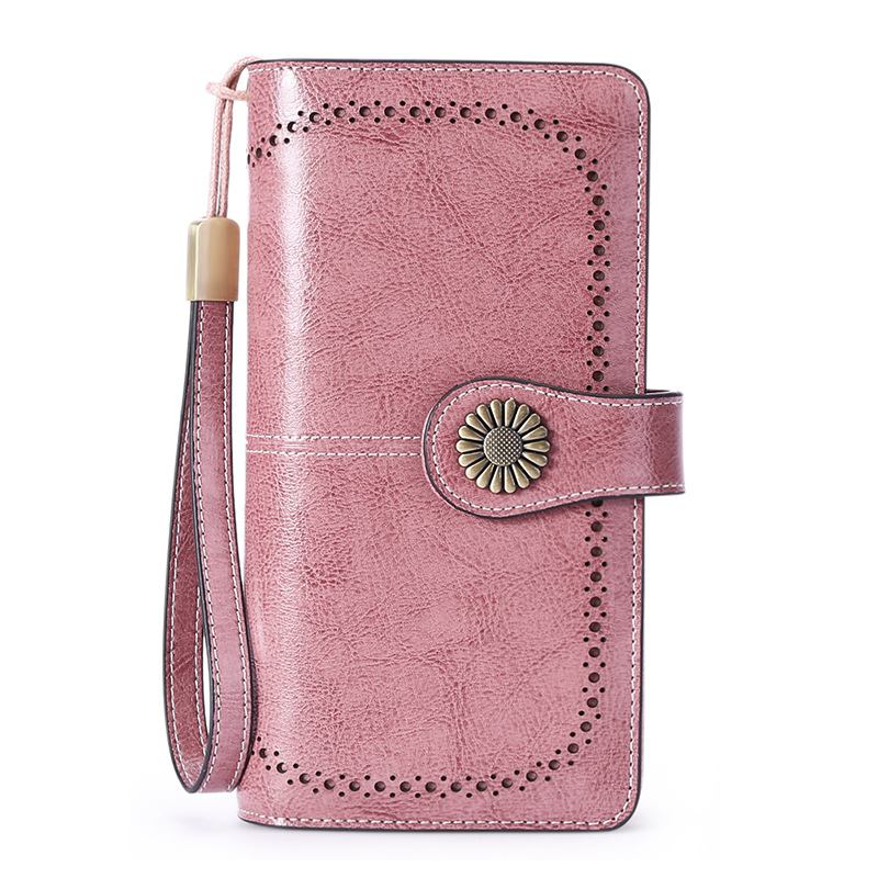 Lompakko Naisten Pitkä Osa Vetoketju Nahka Suuri Tilavuus Clutch Bag