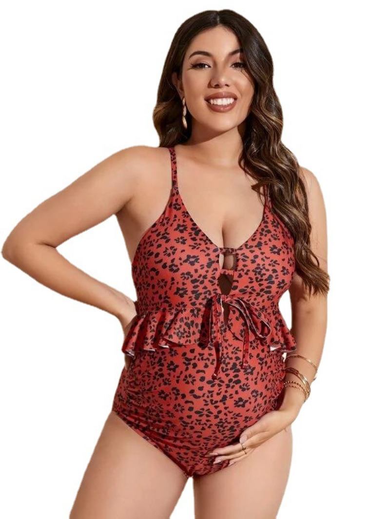 Bikinit New Maternity Sexy Print Yksivärinen Monivärinen Body-uimapuku