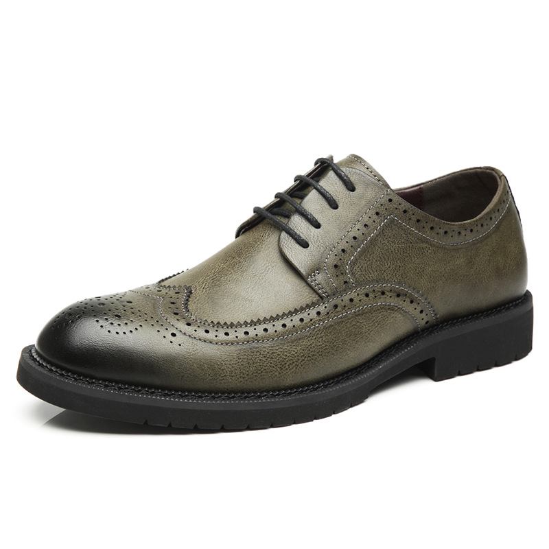 Brogues Carved Casual Shoes Miesten Retrokengät Muodolliset Yrityspukukengät