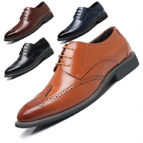 Miesten Plus Size Business -muodolliset Vapaa-ajan Tasaiset Kengät Brogue-kengät Muotinauhat