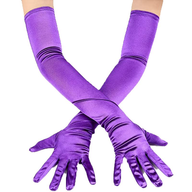 55 cm Satiinikäsineet Jatkettu Mekko Satiini Wedding Performance Prom Gloves Asusteet Etikettikäsineet