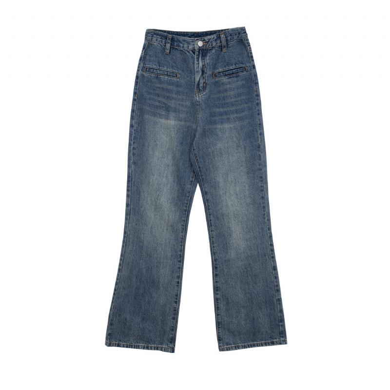 Naisten Farkut Vintage Bootcut Löysä Korkea Vyötärö