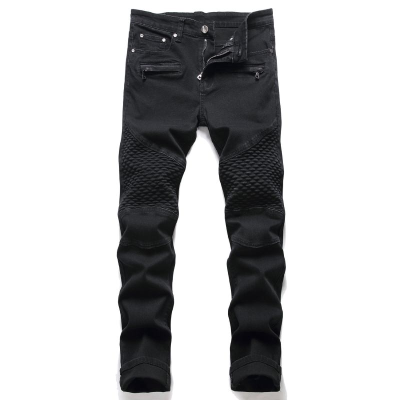 Miesten Farkut Slim Fit Vetoketjulliset Housut