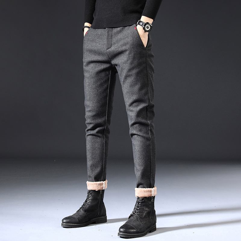 Miesten Komeat Casual Slim Pants Skinny Mid Waist