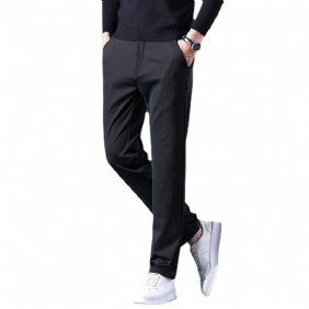 Miesten Stretch Casual Pants Housut Slim Fit Straight