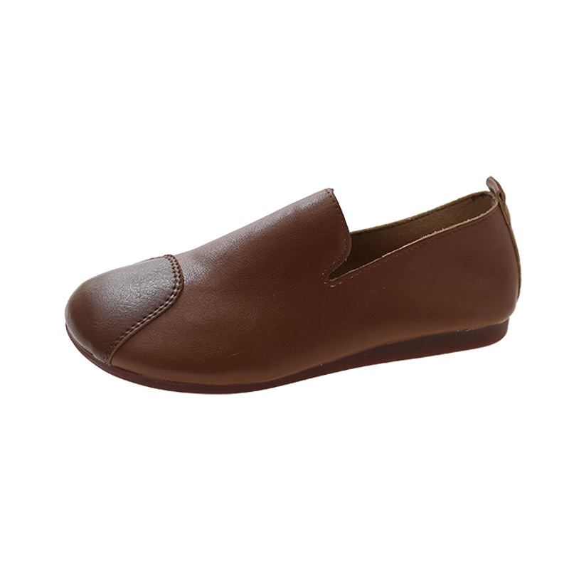 2023 Aikaisin Keväällä Uudet Retro Pehmeäpohjaiset Herneet Kengät Slip-on Loaferit Pyöreäkärkiset Mukavat Mekkokengät Naiset