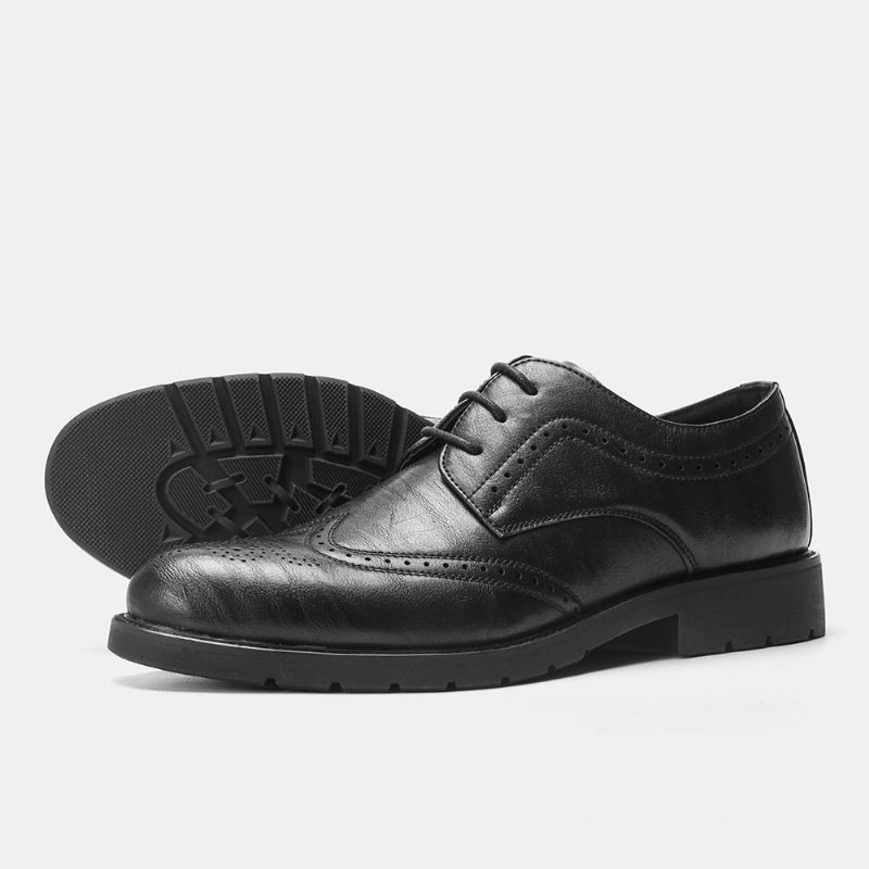 Plus Size Miesten Brogues Business Kengät Mukavat Moccasin Classic Mekkokengät Kaiverretut Derby