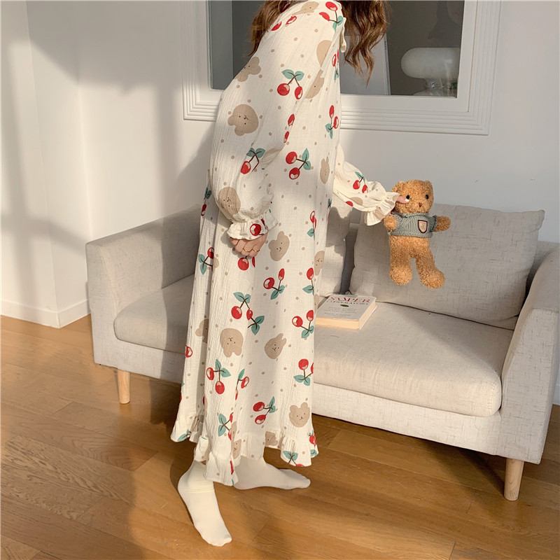 Naisten Pyjamat Cherry Cute Loungewear One Piece