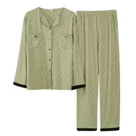 Naisten Pyjamat Pitkähihaiset Puuvillaiset Kotivaatteet Fresh Sweet Casual Suit
