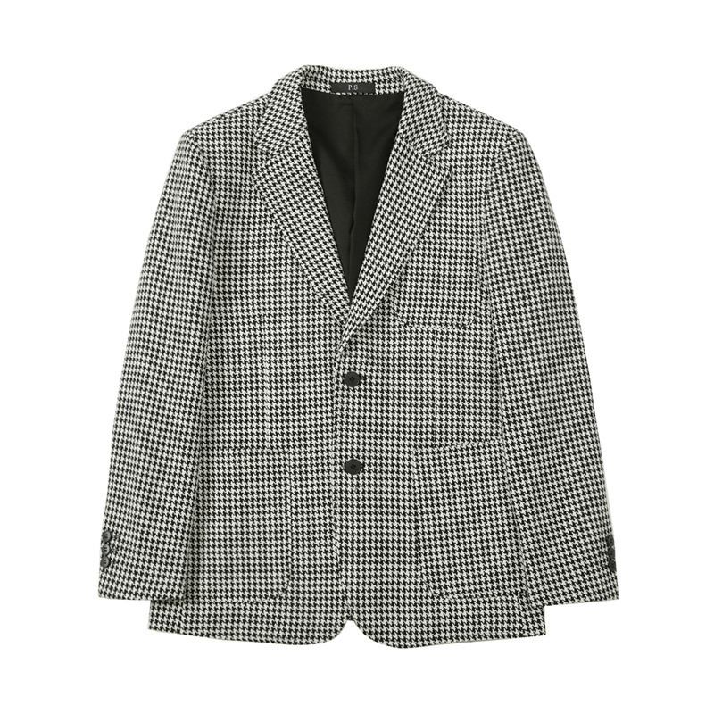 Kevät 2023 Blazers Casual Suit Slim Plaid -takki Houndstooth