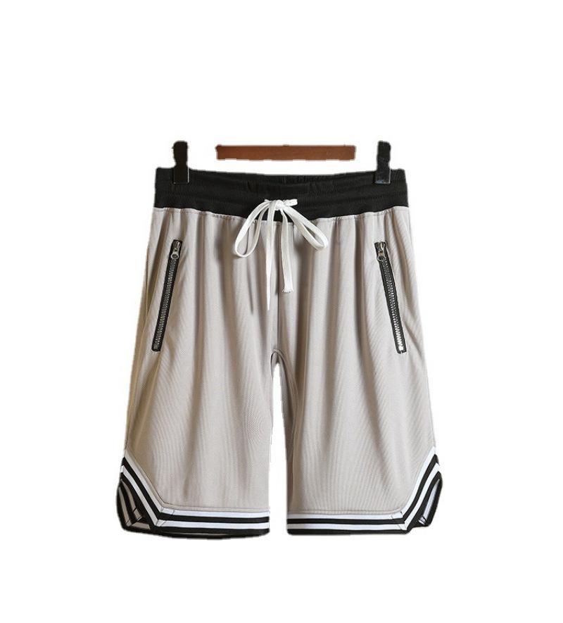 Miesten Shortsit Zip Stripe Color Block Sport