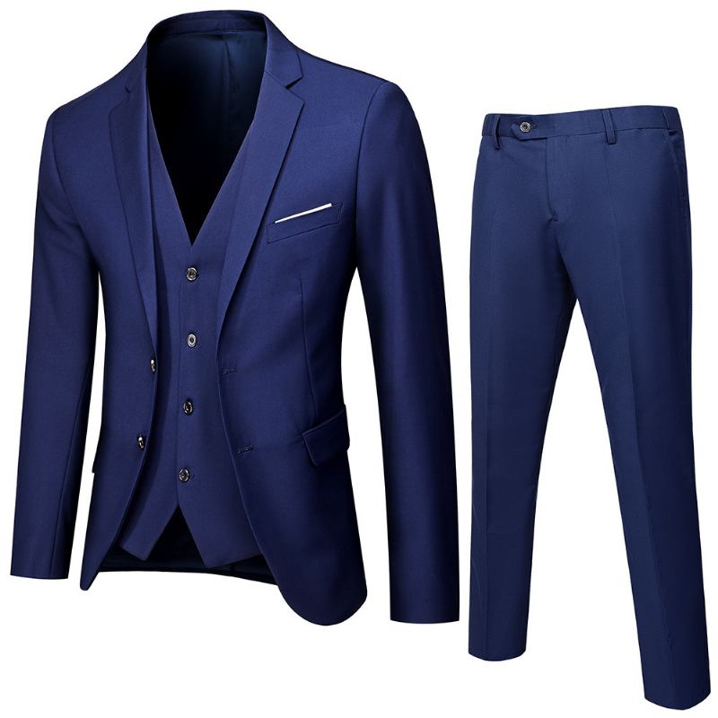 Kaksirivinen Puku Miesten Slim Fit Marriage Business Casual