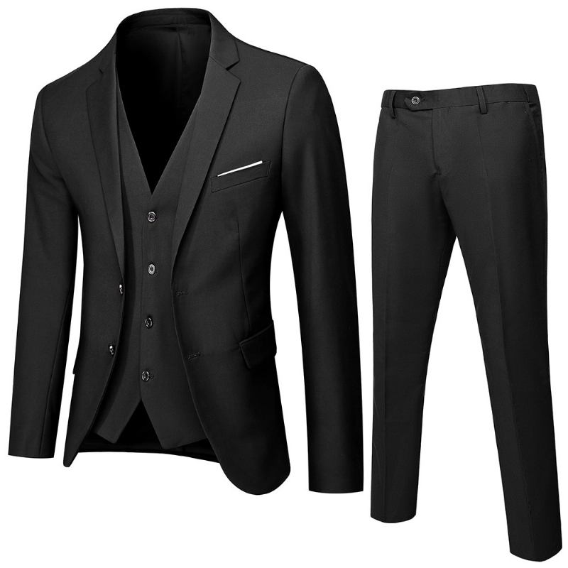 Kaksirivinen Puku Miesten Slim Fit Marriage Business Casual