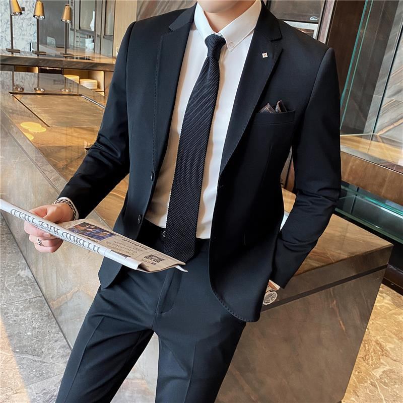 Miesten Puvut Takki Slim Business Casual Professional Formal