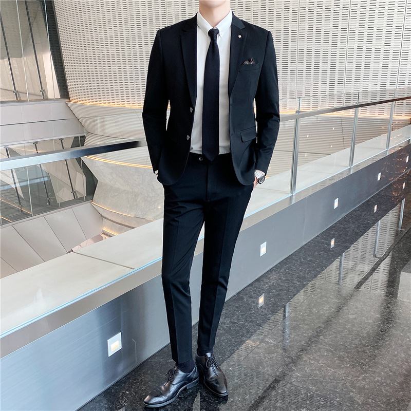 Miesten Puvut Takki Slim Business Casual Professional Formal