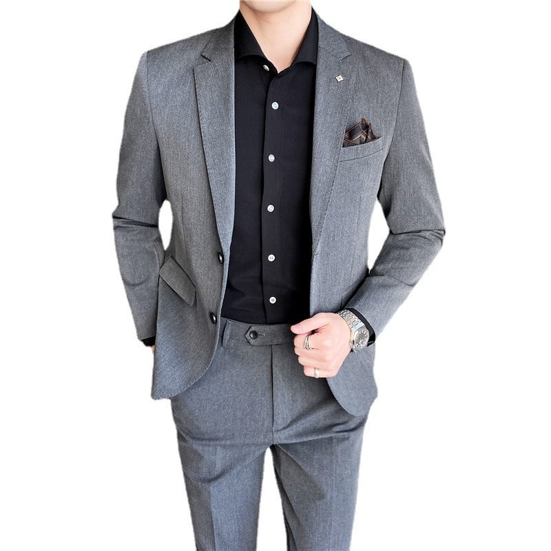 Miesten Puvut Takki Slim Business Casual Professional Formal