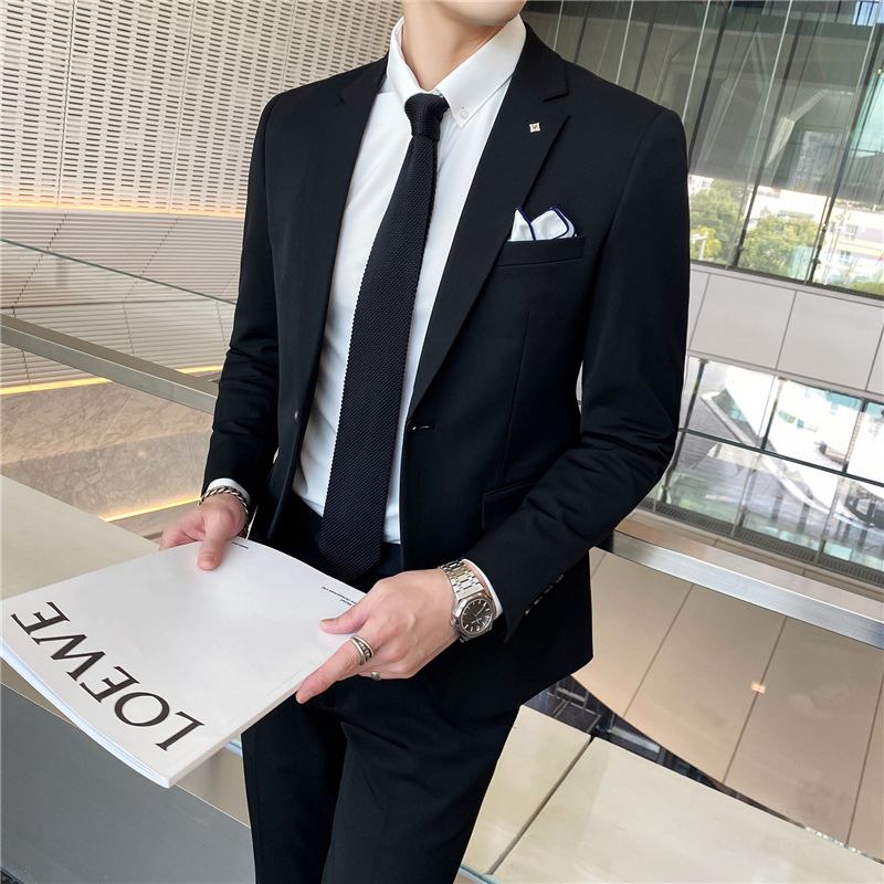 Miesten Puvut Takki Slim Business Casual Professional Formal