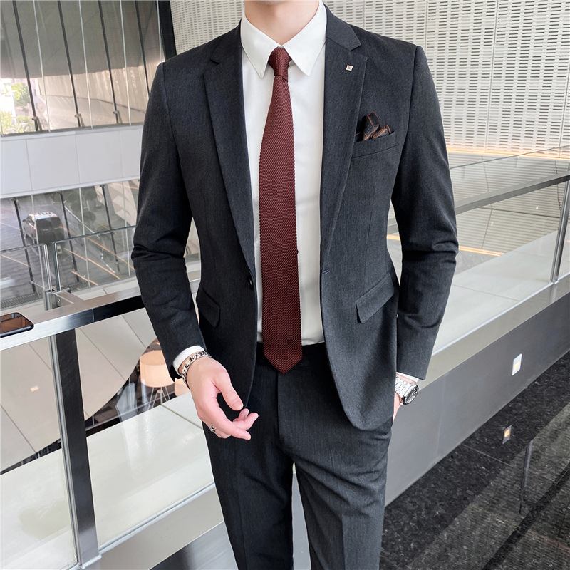 Miesten Puvut Takki Slim Business Casual Professional Formal