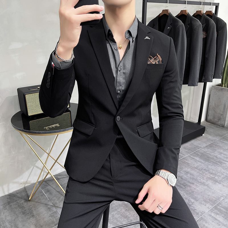 Miesten Slim Business Groomsmen Mekot Puvut Trend