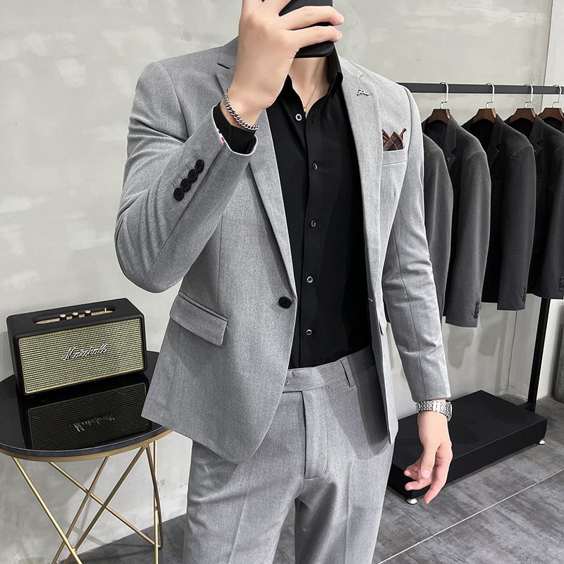 Miesten Slim Business Groomsmen Mekot Puvut Trend