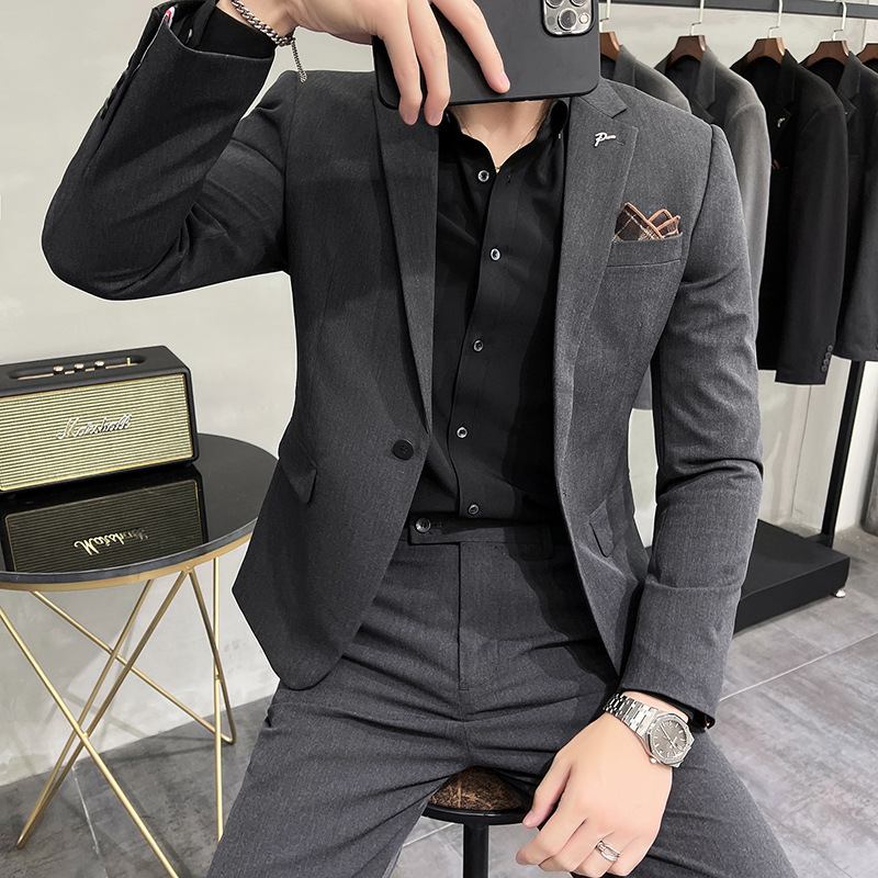 Miesten Slim Business Groomsmen Mekot Puvut Trend