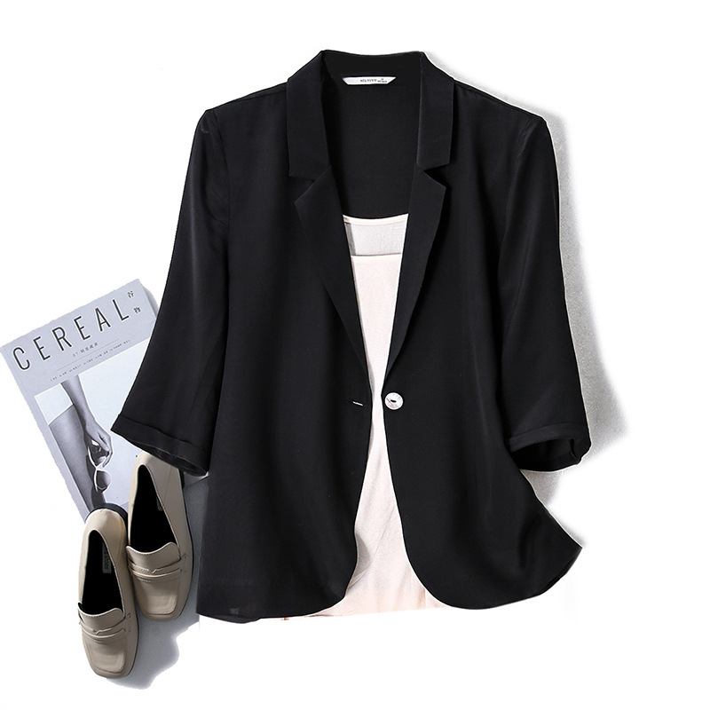 Black Blazers Cropped Naisten Takki Elegance