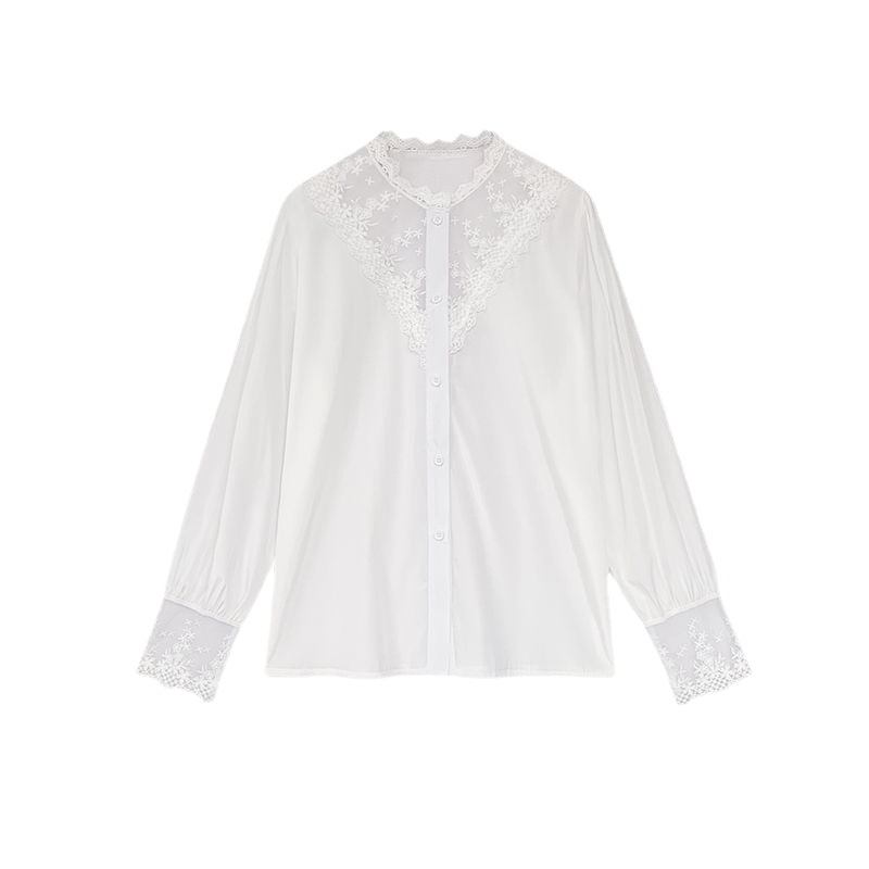 Lace Ladies Shirt Inner Top Chiffon Patchwork