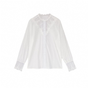 Lace Ladies Shirt Inner Top Chiffon Patchwork