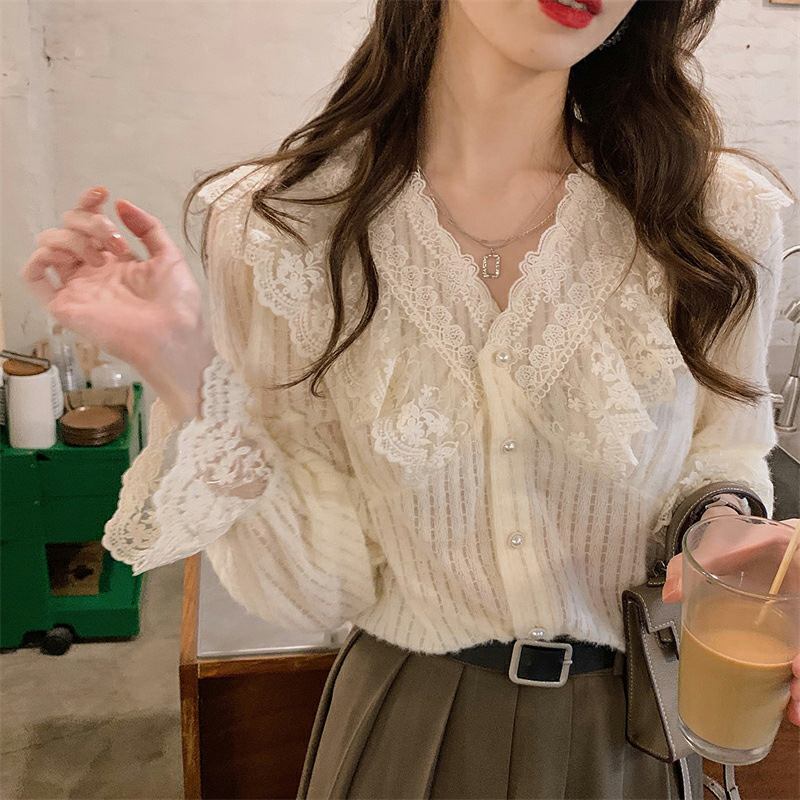 Naisten Paita Chic Top Lace Inner