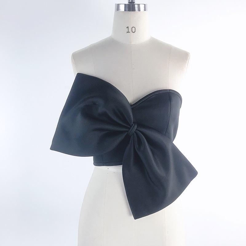 Seksikäs Pusero Bowknot Crop Toppi