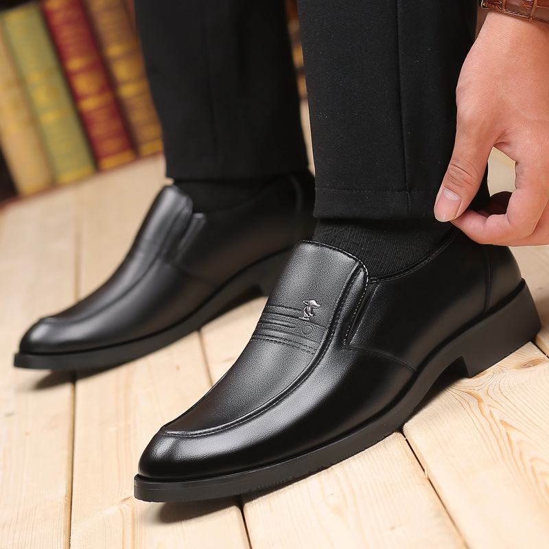 2019 Aitoa Nahkaa Miesten Business Slip-on Mekkokengät Isän Kengät