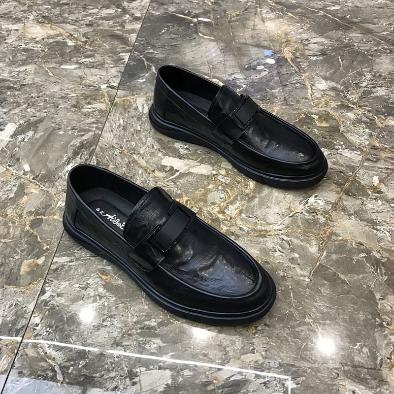 Aidot Doudou Kengät Miesten 2023 Uudet Slip-on Loaferit Mustat Nahkaiset Vapaa-ajan Mekkokengät