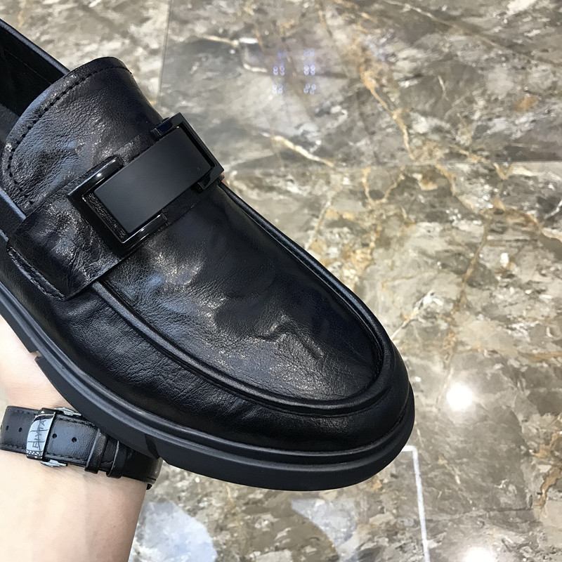 Aidot Doudou Kengät Miesten 2023 Uudet Slip-on Loaferit Mustat Nahkaiset Vapaa-ajan Mekkokengät