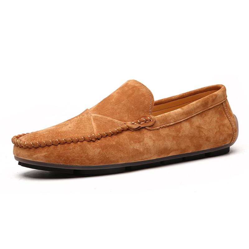 Isokokoiset Slip-on Loafers Nahka Herneet Kengät Rento Trendikkäät Miesten Retro Ajokengät Uudet