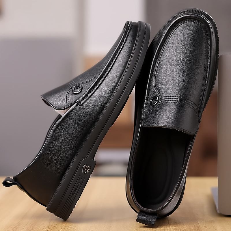 Kevät Uudet Miesten Loafers Business Casual Kengät Jalkasarja Mekko Matalat Lehmännahkaiset Doudou