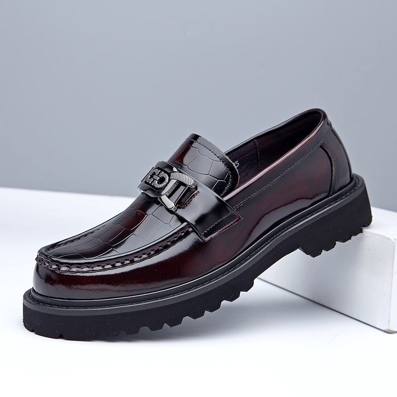 Musta Mekko Kengät Miesten 2023 Kesä Uudet Hevosen Solki Litteät Slip-on Loafers