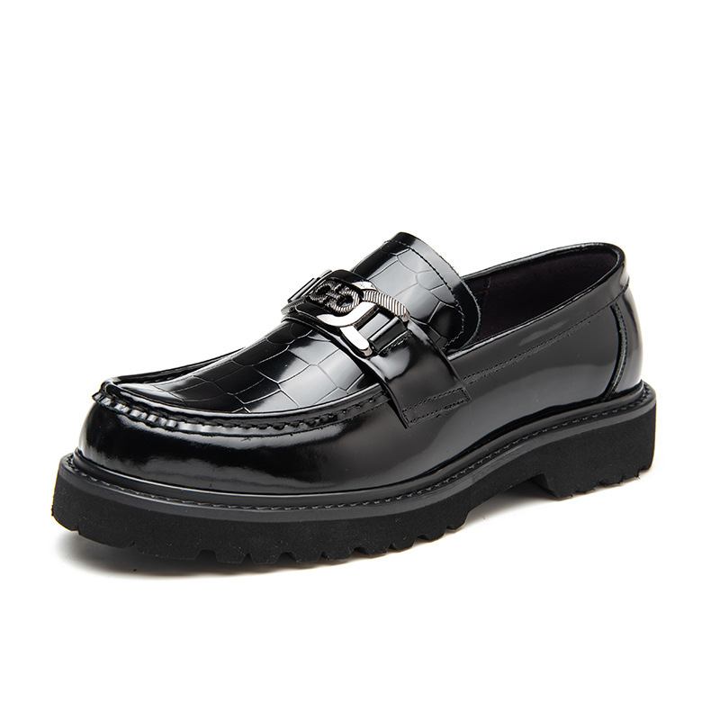 Musta Mekko Kengät Miesten 2023 Kesä Uudet Hevosen Solki Litteät Slip-on Loafers