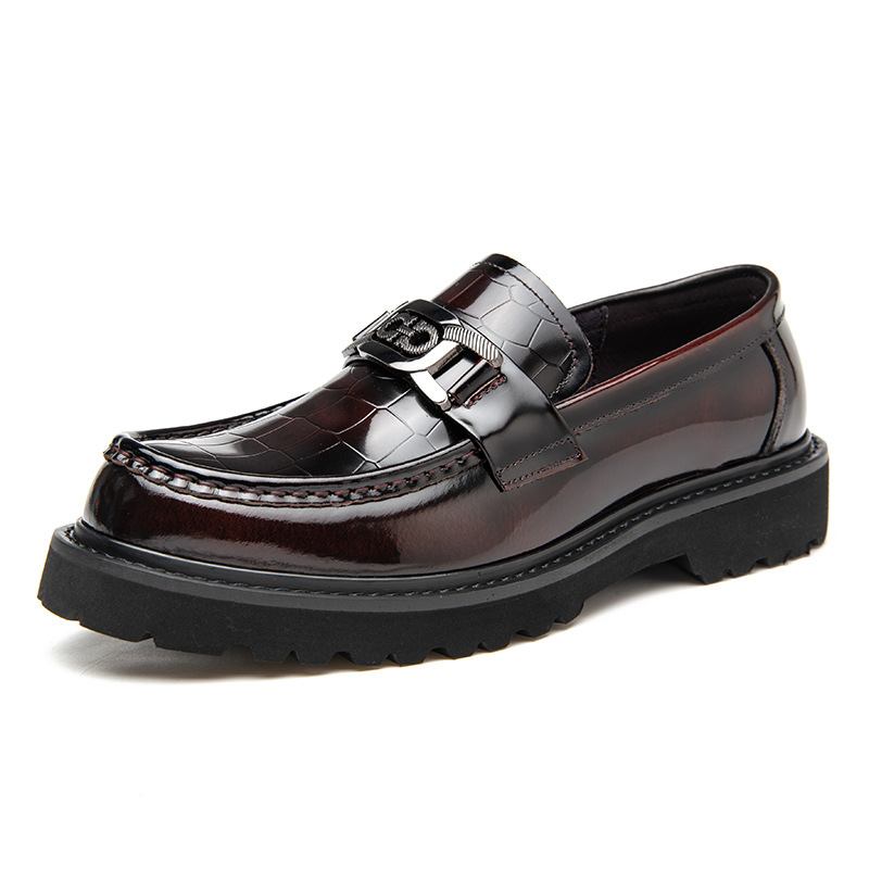 Musta Mekko Kengät Miesten 2023 Kesä Uudet Hevosen Solki Litteät Slip-on Loafers