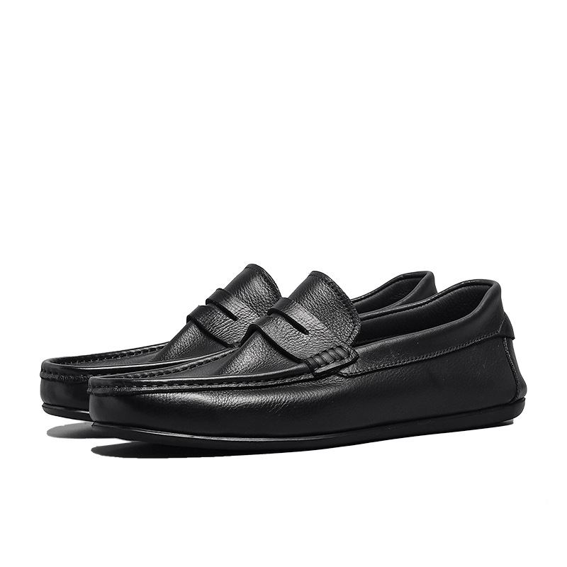 Yksikerroksinen Nahka Aitoa Tikkausta Miesten Herneet Kengät Slip-on Loaferit Pehmeäpohjaiset Vapaa-ajan Ajokengät