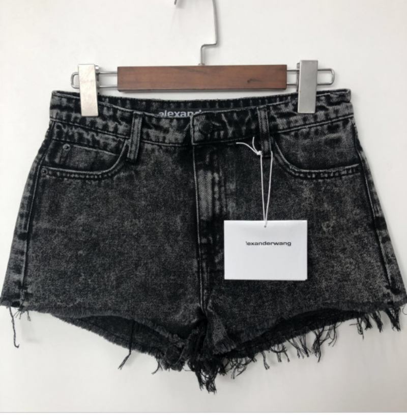 Naisten Shortsit Korkea Vyötärö Raw Edge Denim