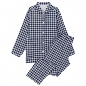 Miesten Kotivaatteet Double Lanka Kotiasut Pyjama Puuvilla Plaid