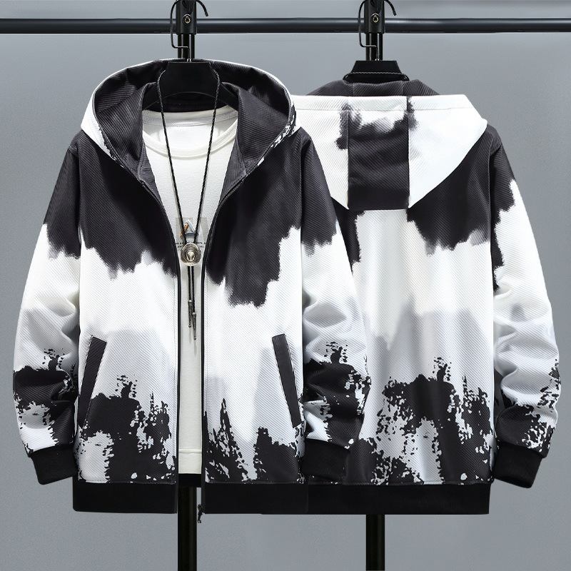 Miesten Takki Print Letter Trend Loose Hoodie Sports