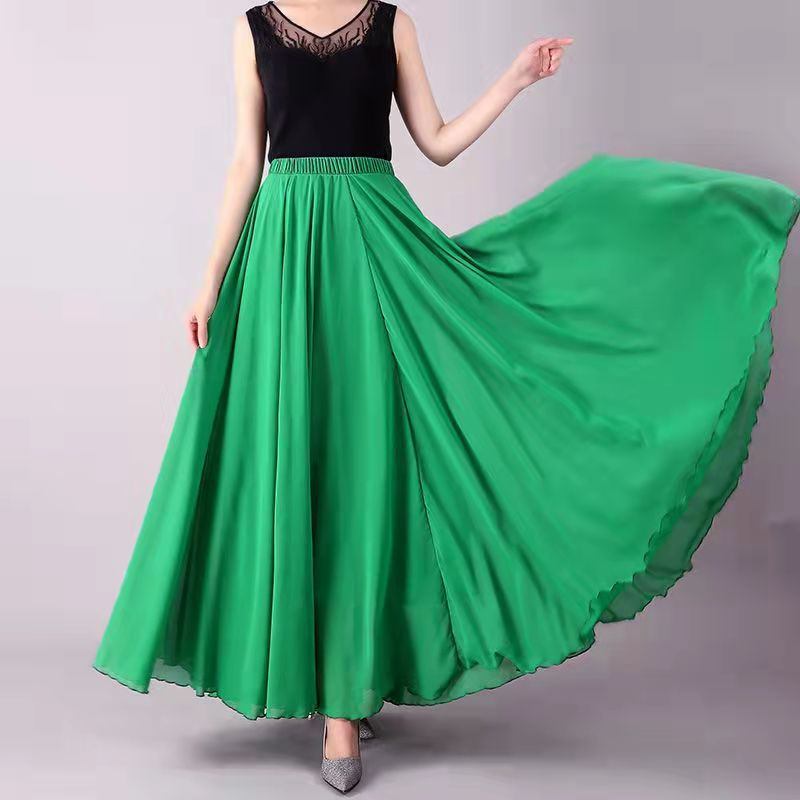 2023 Chiffon Double Layer -hame Swing-hame Rento Beach Long