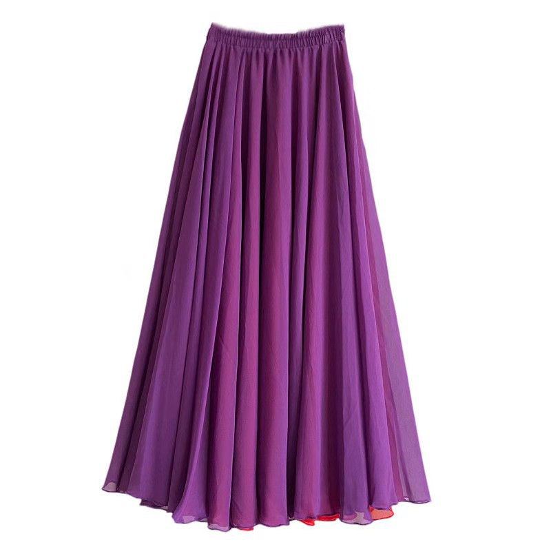 2023 Chiffon Double Layer -hame Swing-hame Rento Beach Long